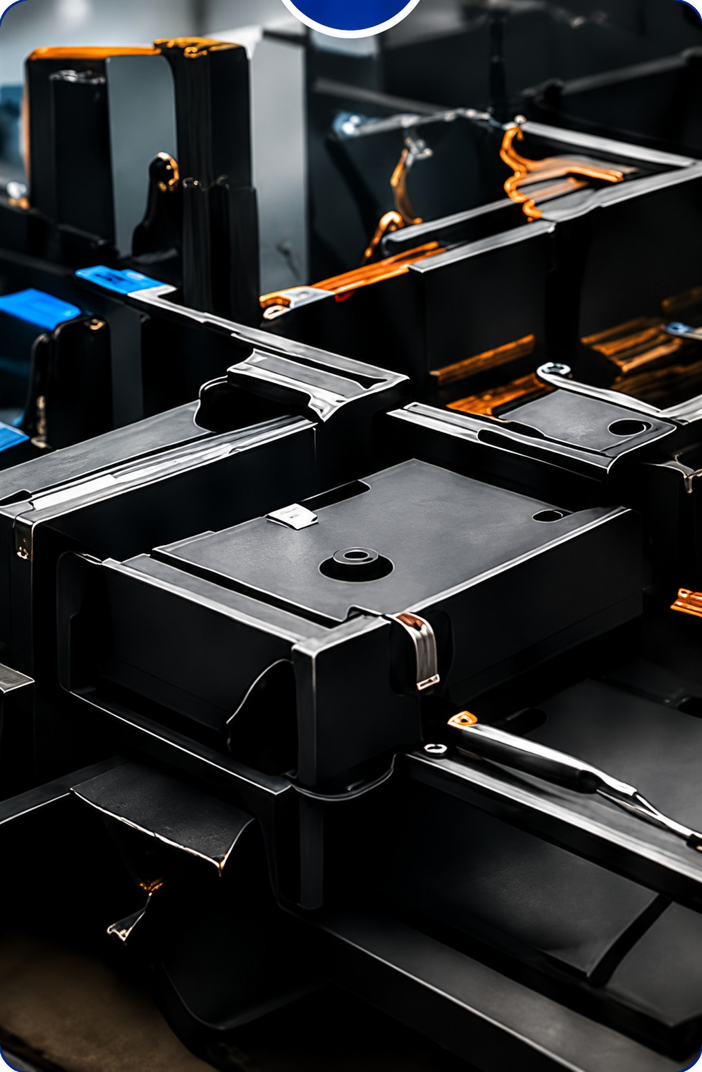 DuraFlux lithium battery modules during assembly