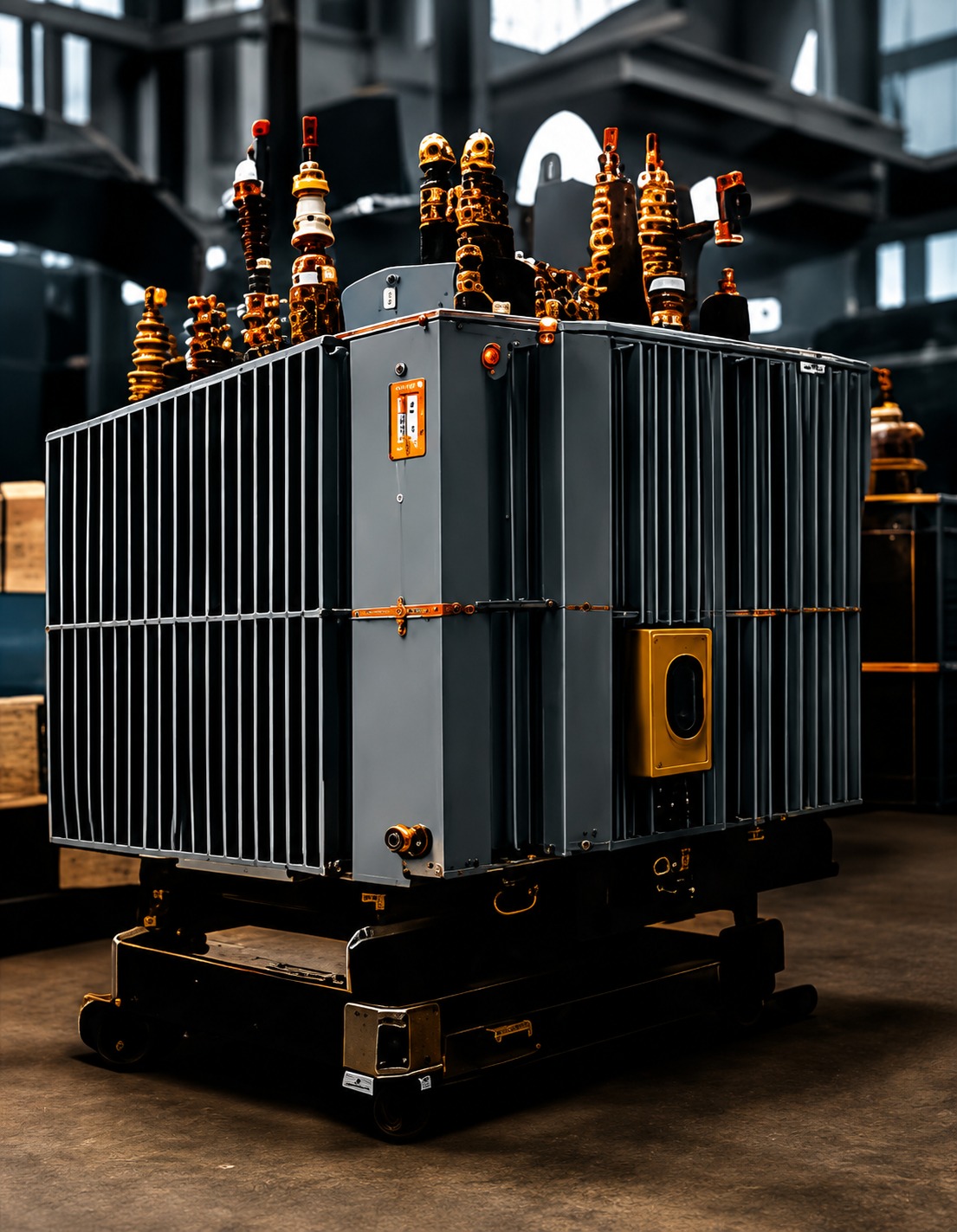 DuraFlux transformer with bushings in the factory